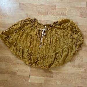 Free People Mustard Blouse